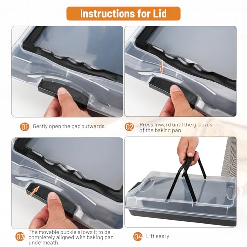 Sheet Cake Pan with Lid (Black)