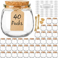 40 Pack 7oz Small Glass Jars with Cork Lids