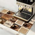 Dish Drying Mat Large Coffee Mat Absorbent Drying Mat for Kitchen Counter Coffee Bar Accessories 32"x 17" (Retro Wood Grain Collage)