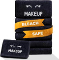 Bleach Safe Black Makeup Washcloths for Face Cleansing (Black - Makeup / Makeup Towels 6-Pack)