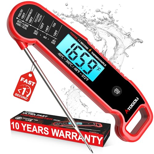 Professional Meat Thermometer Digital (Red)