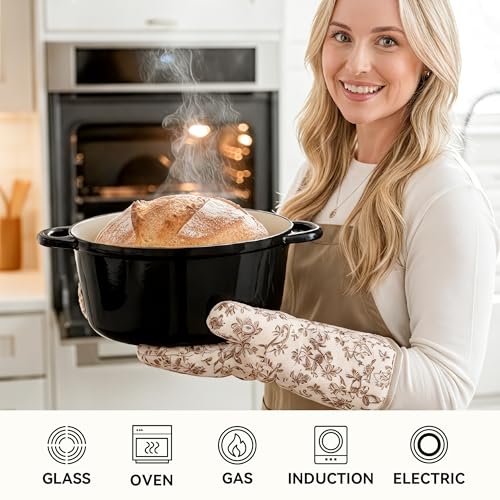 4.5 Quart Dutch Oven Pot with Lid (4.5 QT / Black)