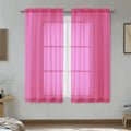 Hot Pink Sheer Curtains 54 Inches Long 2 Panels (Hot Pink / 42"W x 54"L (Pack of 2))