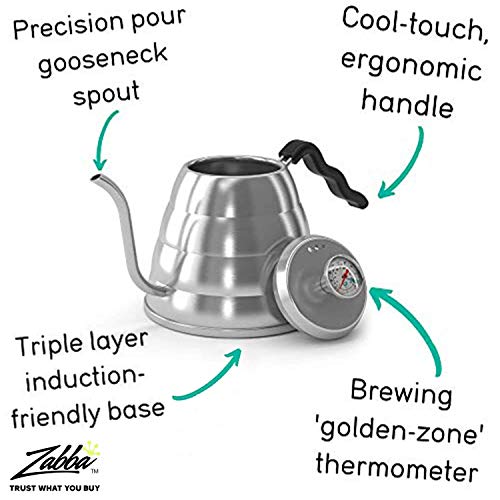 Gooseneck Kettle with Thermometer (35 fl oz)