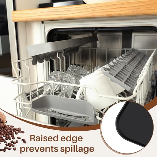 2 Pcs Silicone Coffee Maker Mat with Raised Edges 19. 7'' x 15'' Rubber Countertops Coffee Pad for Automatic Espresso Machines Accessory Appliance