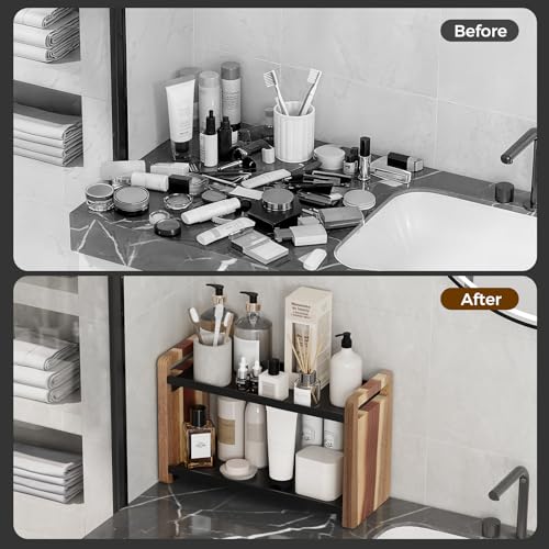 Bathroom Counter Organizer (Acacia 2 Tier)
