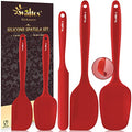 Silicone Spatula Set of 5 (Red / 5 pieces Scraper Spatulas 600°F)