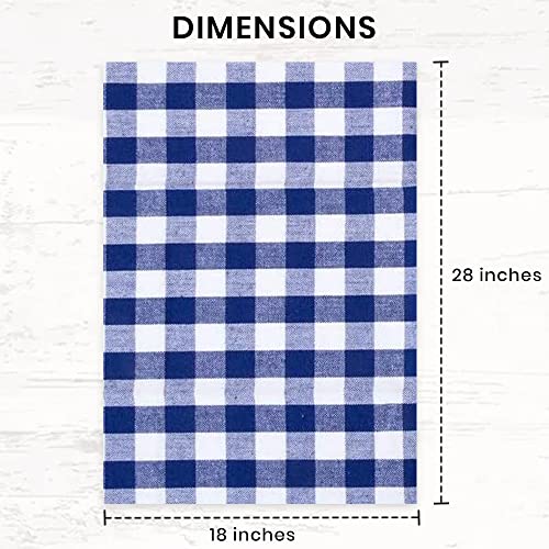 Royal Blue Classic Dish Towels Dishcloths Set (Royal Blue (Check))