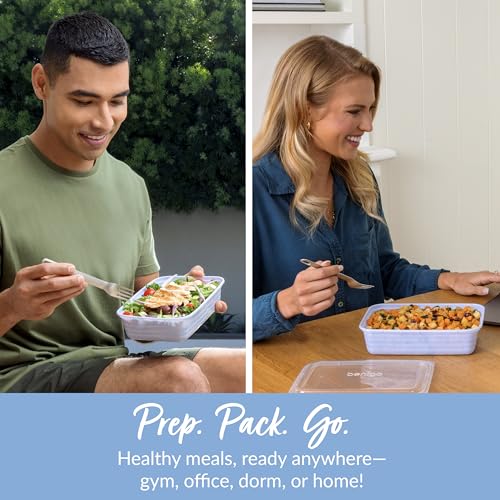 Prep Meal Prep Containers with Lids (Periwinkle)