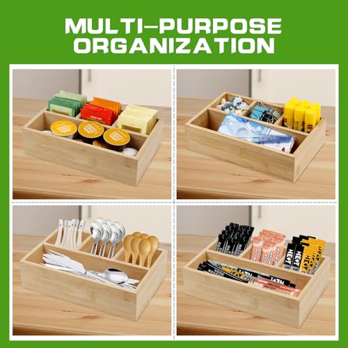 2 Pack Bamboo Tea Bag Organizers (small 2 Pack)