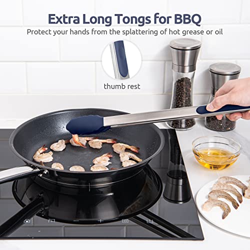 Kitchen Tong for Cooking (Midnight Blue / 16 inch)