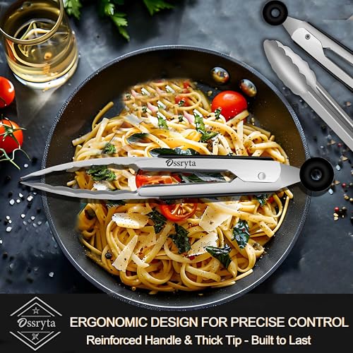 Small Cooking Tong Set of 3 (Silver 3 Pcs / 7 inch)