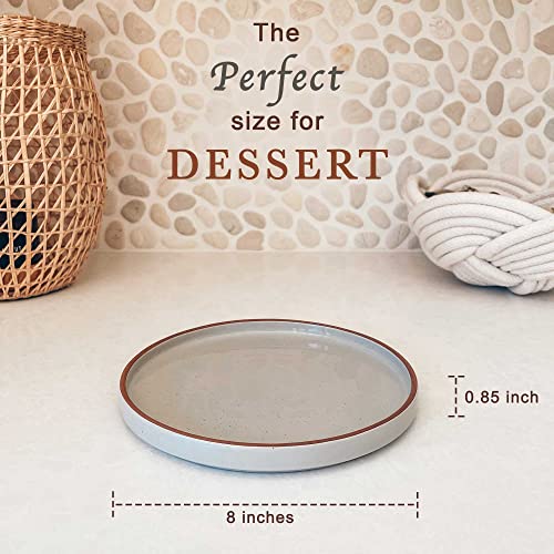 Ceramic Flat Plates Set of 6 (Earl Grey)