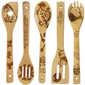 Wooden Spoons for Cooking Set of 5 (Winnie Bear)