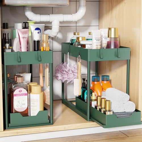 Under Sink Organizer 2 Pack (Green / 2 pack)
