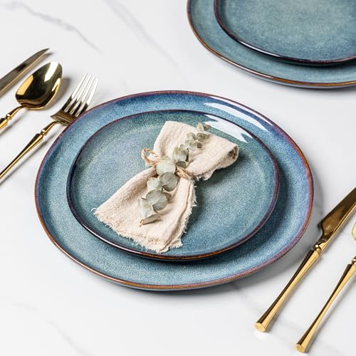 Ceramic Plates Set of 6 (Ceylon Blue / 8.5 Inch)