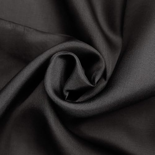 Basic Rod Pocket Sheer Voile Window Curtain Panels White 1 Pair 2 Panels 70 Width 72 Inch Long for Kitchen Bedroom Children Living Room Yard (Black / 70"W x 72"L (Pack of 2))