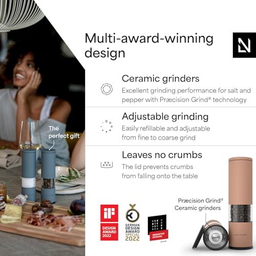 Salt and Pepper Grinder Set Manual (Rose / Set of two manual grinders)