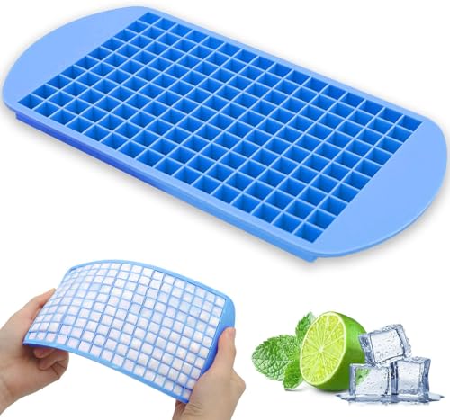 Mini Ice Cube Trays for Freezer 1 Pack (1 Pack Blue)