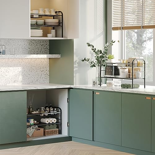 Under Sink Organizers and Storage (2 Tier-6 Panels / Black)