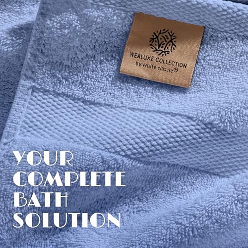 Light Blue Bath Towel Set of 6 (Light Blue / Bath Towel Set)