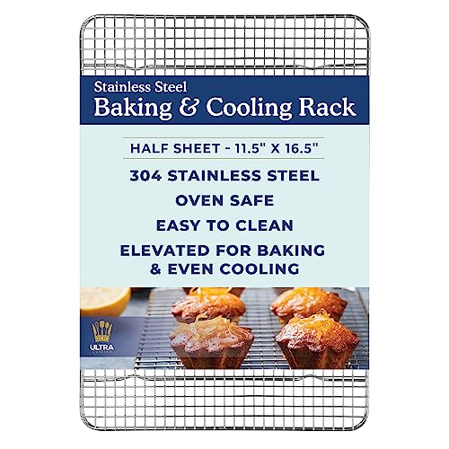 Durable Cooling Rack for Cooking and Baking (11.5" x 16.5" 1-Pack)