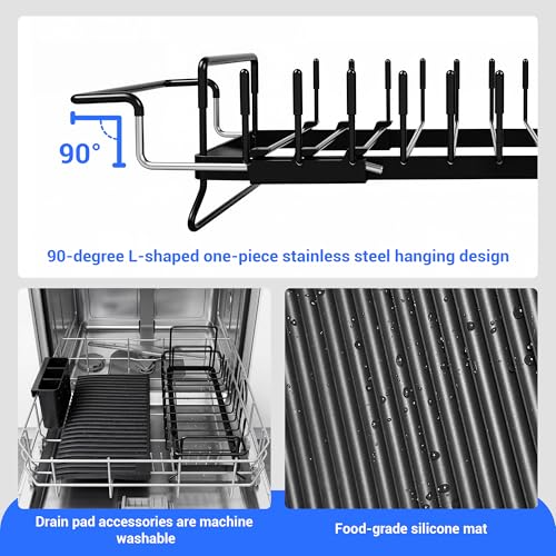 Expandable & Collapsible Dish Drying Rack for Over The Sink and in Sink