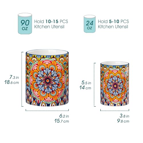 7.3"+5.5" Utensil Holder (Regal Bloom)