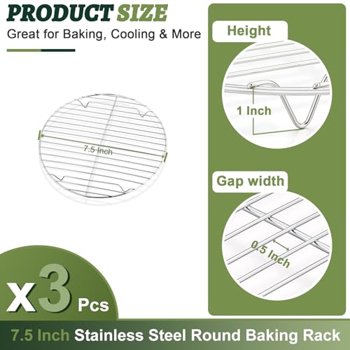 Round Cooking Rack (Silver / 7.5 Inch)