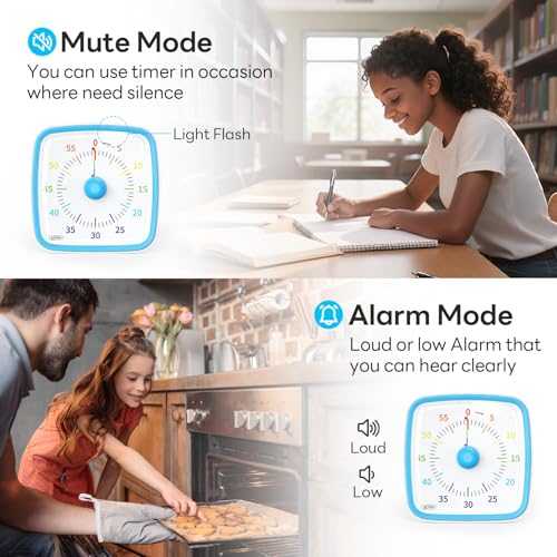 Visual Timer with Night Light (Blue-rainbow)