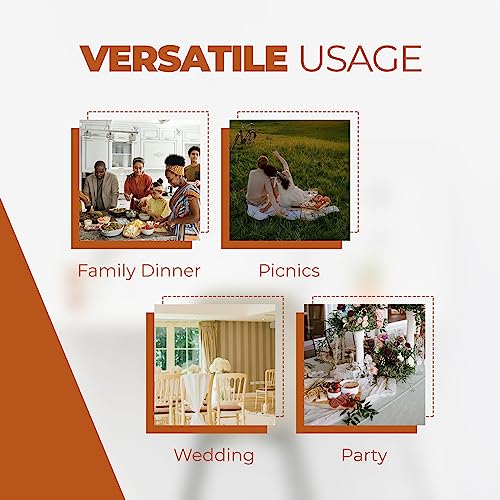 Fall Farmhouse Round Table Cloth for Indoor (Orange / 60" (Round))