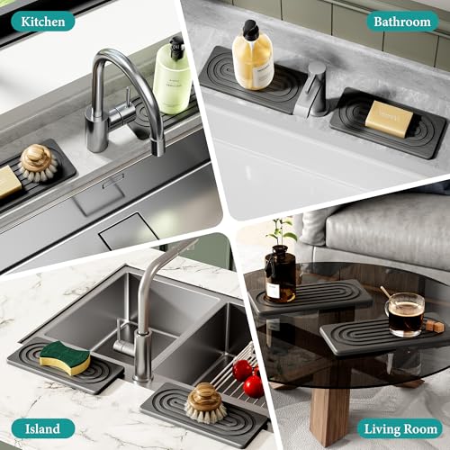 Water Absorbing Stone Tray (8.3" X 4"-dark Grey-a)