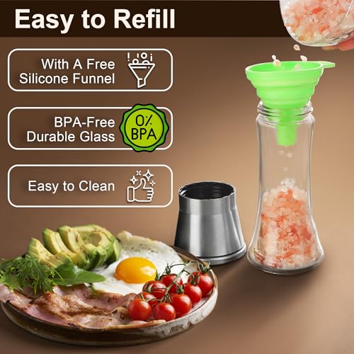 M JINEMEI Salt and Pepper Grinder Tall Size (7.5″H-1 Pack)