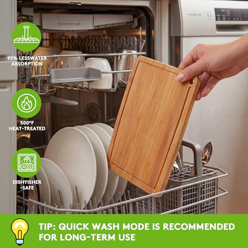 Bamboo Cutting Boards for Kitchen [Set of 2] (Set of 2 (S+M))