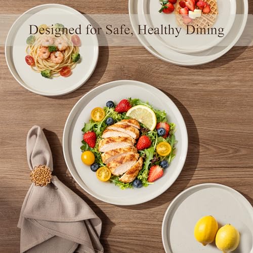 Stoneware Dinnerware Sets for 8 (Service for 8 / Modern-Beige)