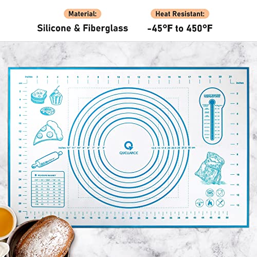 Silicone Pastry Mat with Measurement (Blue / 24"L x 16"W)