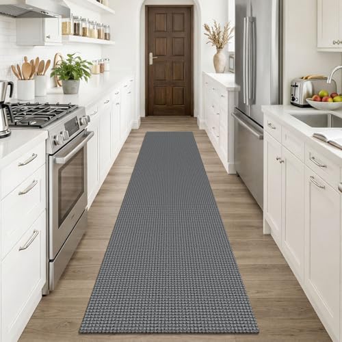 Runners Rugs for Hallway 2x10 (Grey/Dark Grey / 2' x 10' (Runner))