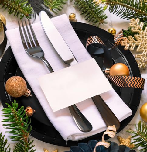 50 PCS Black Paper Plates (Black / 7 INCH)