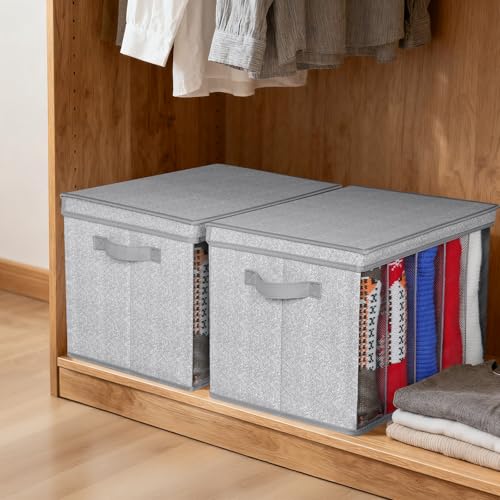 Sweater Organizers Clothes Organizer for Closet (Grey Pattern)