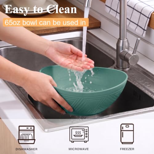 Large Soup Bowls 65 OZ (Green / 65 Oz)