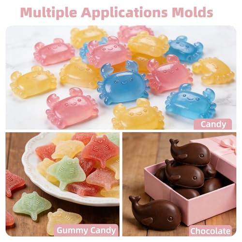 Ice Cube Tray Shell Silicone Ice Cube Trays with Marine Life Shape (Pink)