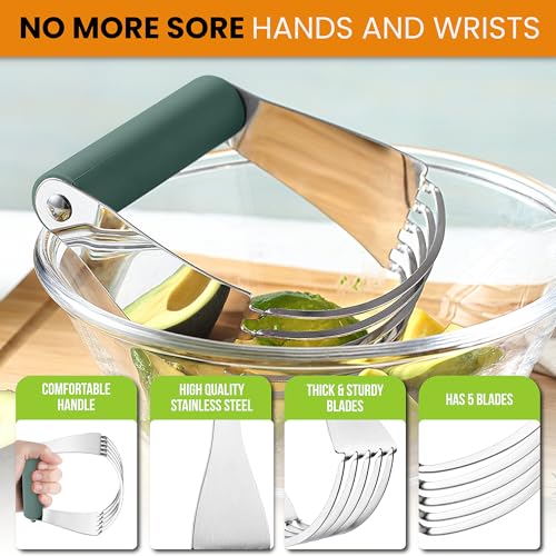 Large Dough Blender For Baking (Pine Green / 4" Large)