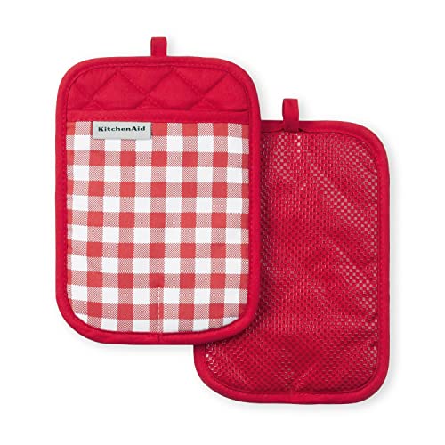 Gingham Pot Holder 2 (Passion Red / 7"x10")