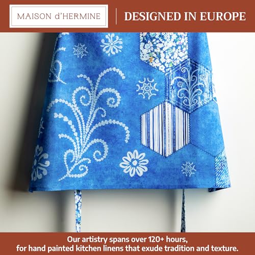 Aprons for women with Pocket 100% Cotton Pack of 1 (145 - Summer Blues)