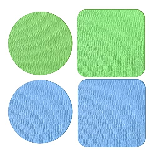 4PCS Rubber Jar Opener Gripper Pads for Seniors (Blue&Green)