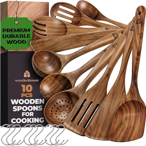 Wooden Spoons for Cooking 10 Pcs (10 Pcs)