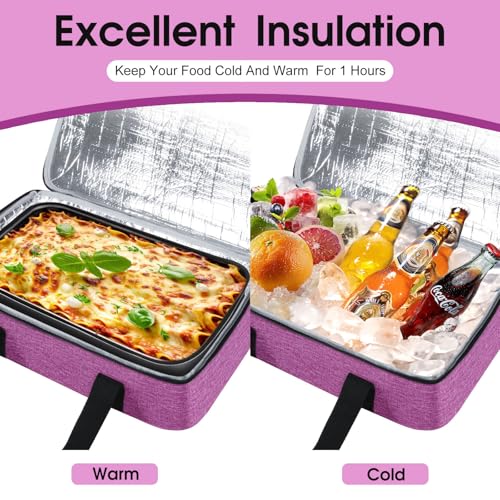 Insulated Casserole Carrier (16x10x4 in / Rose Purple)