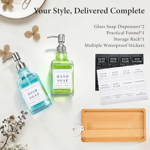 Glass Soap Dispenser with Silver Pump (Silver)