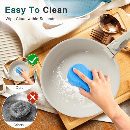 12 Piece Nonstick Cookware Set (Cream White / 12 Piece)
