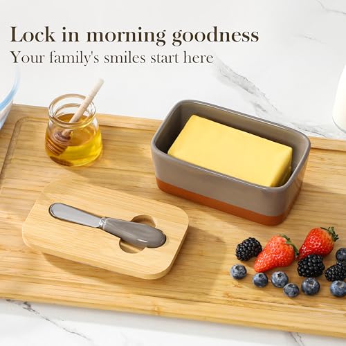 Butter Dish with Lid (Brown)